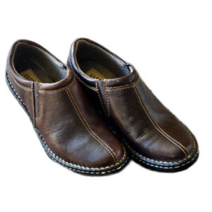 Eastland Amore Brown Leather Trouser Slip-On Clogs Style 3096-02 Size 10